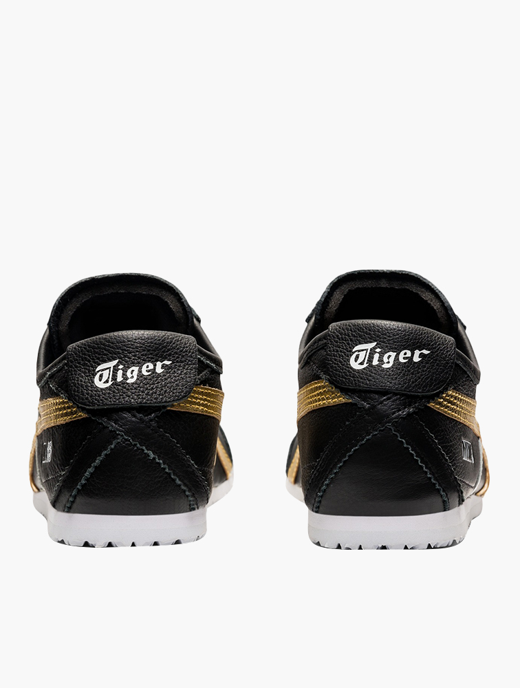 MyRunway | Shop Onitsuka Tiger Black & Gold Mexico 66 Sneakers for